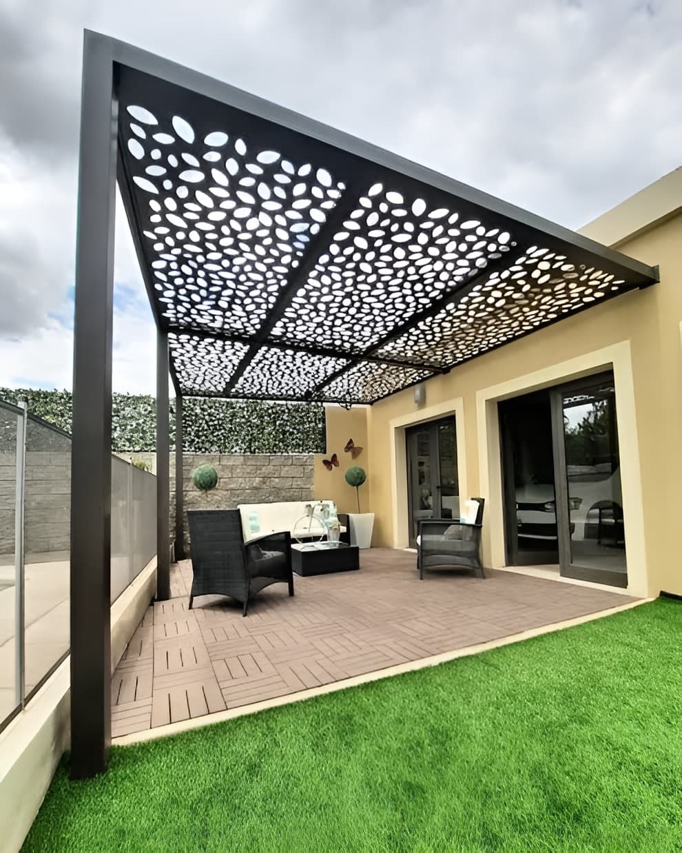 CNC Cut Aluminium Pergola