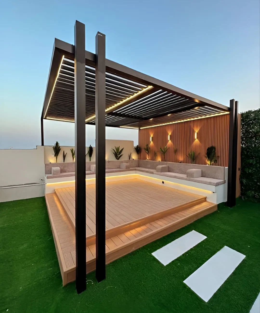 Modern Bioclimatic Pergola with LED